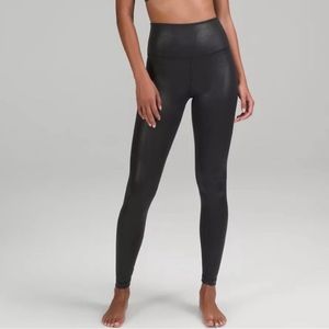Womens Lululemon Size 16 Align Leggings - Faux Shine Black